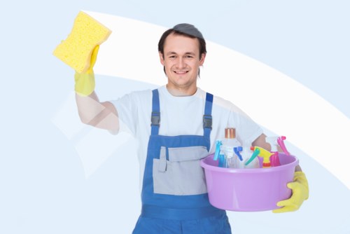 Local window cleaning equipment for hard-to-reach windows in SW3