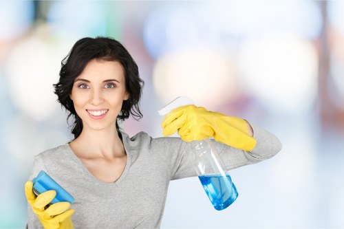 Cleaning professionals maintaining a kitchen and bathroom in SW3