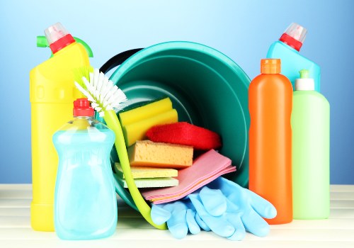 Charity donation of reusable items from a cleaning service