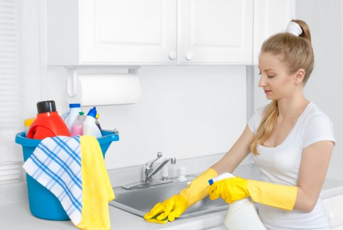 Post-construction cleaning in a Chelsea commercial space