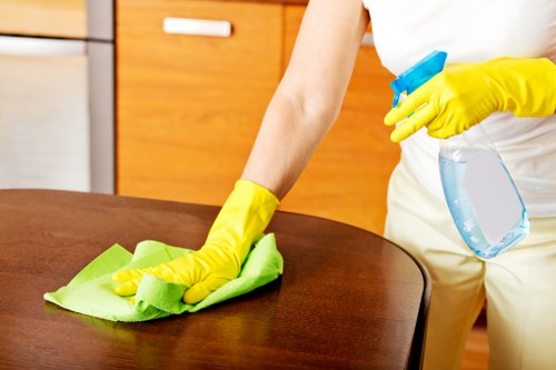 Local stain removal work in a Chelsea flat with limited access